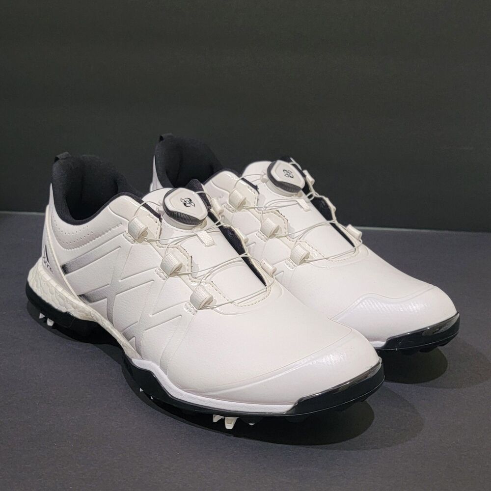 Adidas Adipower Boost BOA Golf Shoes Women Sz 9 Cleats White Silver Black F33648